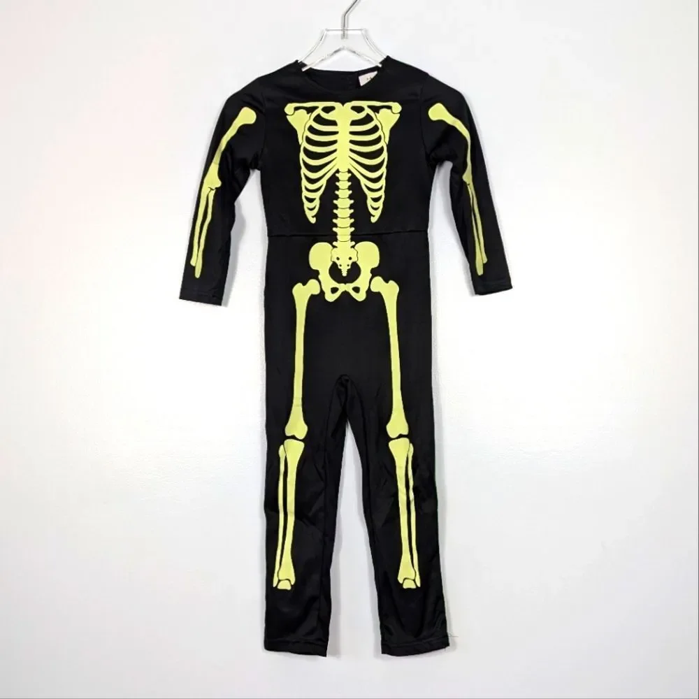 Halloween Glow In The Dark Skeleton Costume 3-4 Years